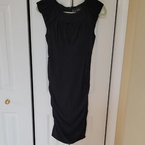 Nicole Miller Black Sheath Midi Dress